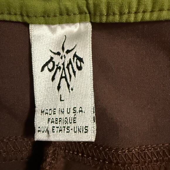 Prana Cropped Brown Nylon Pants Size Large - Picture 8 of 9
